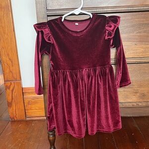 Velvet Burgundy Kids Dress 2T New
